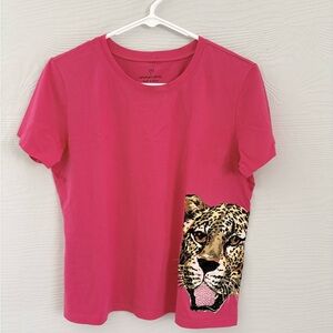 Victoria's Secret Fuchsia Leopard Face Kids Tee